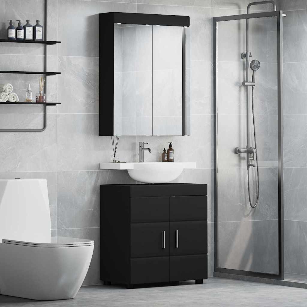 Ensemble de mobilier de salle de bain TULUM 2 pc Noir - XIOS