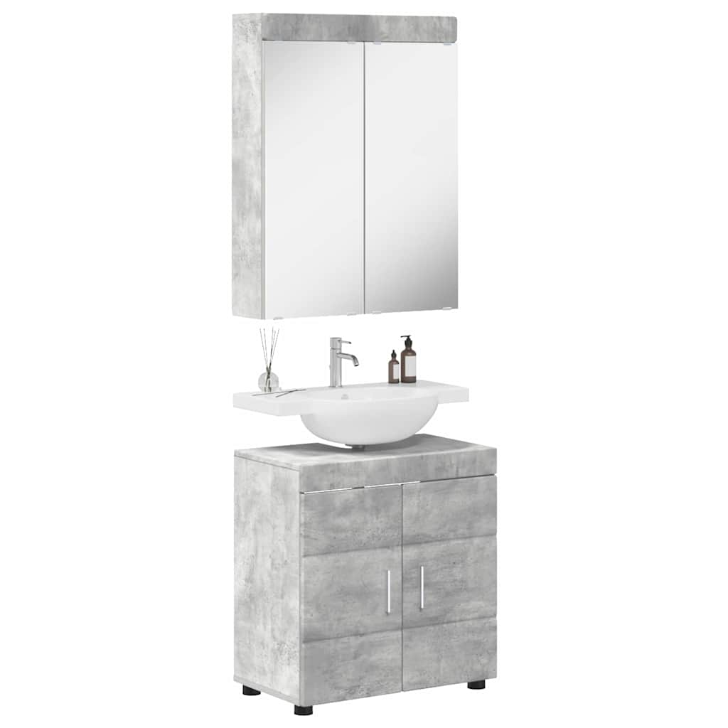 Ensemble de mobilier de salle de bain TULUM 2 pc Gris béton - XIOS