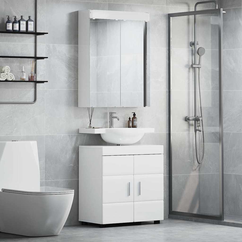 Ensemble de mobilier de salle de bain TULUM 2 pc Blanc brillant - XIOS