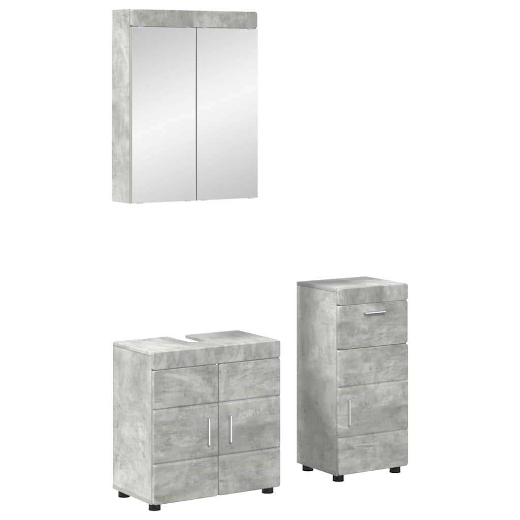 Ensemble de mobilier de salle de bain TULUM 3 pc Gris béton - XIOS