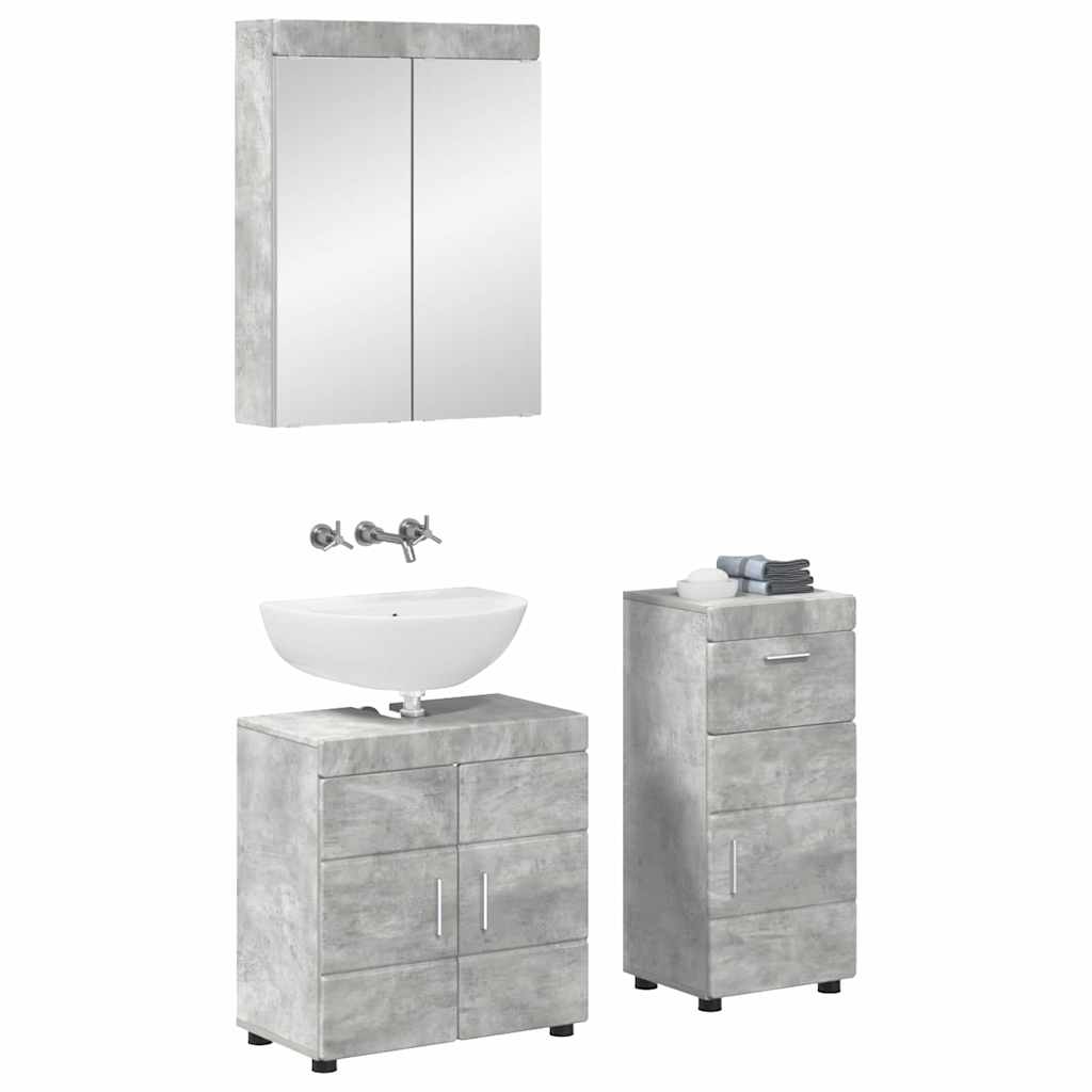 Ensemble de mobilier de salle de bain TULUM 3 pc Gris béton - XIOS