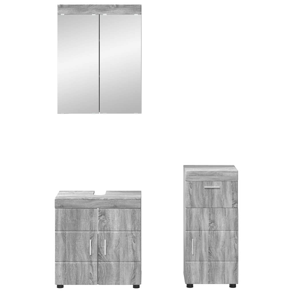 Ensemble de mobilier de salle de bain TULUM 3 pc Gris Sonoma - XIOS