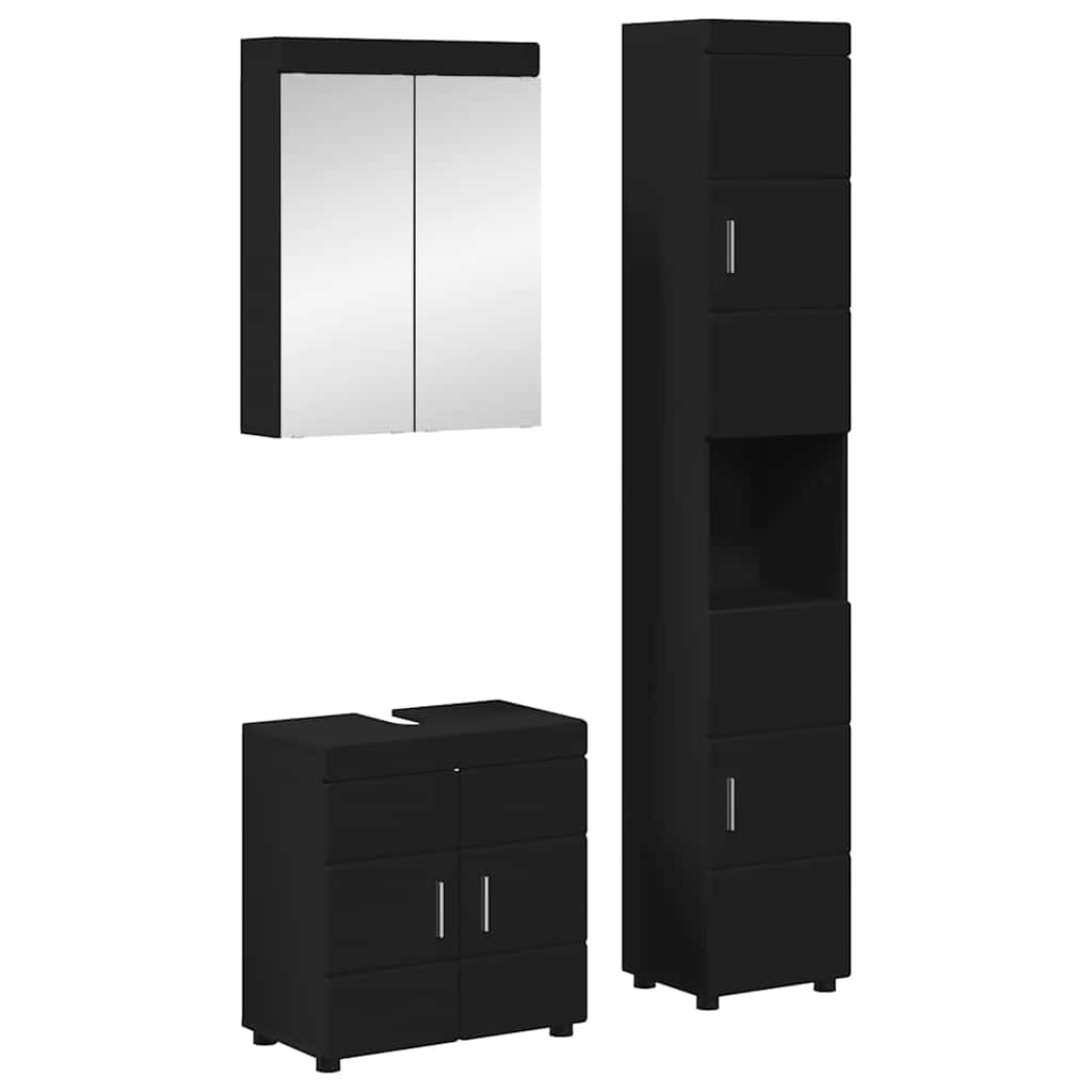 Ensemble de mobilier de salle de bain TULUM 3 pc Noir - XIOS