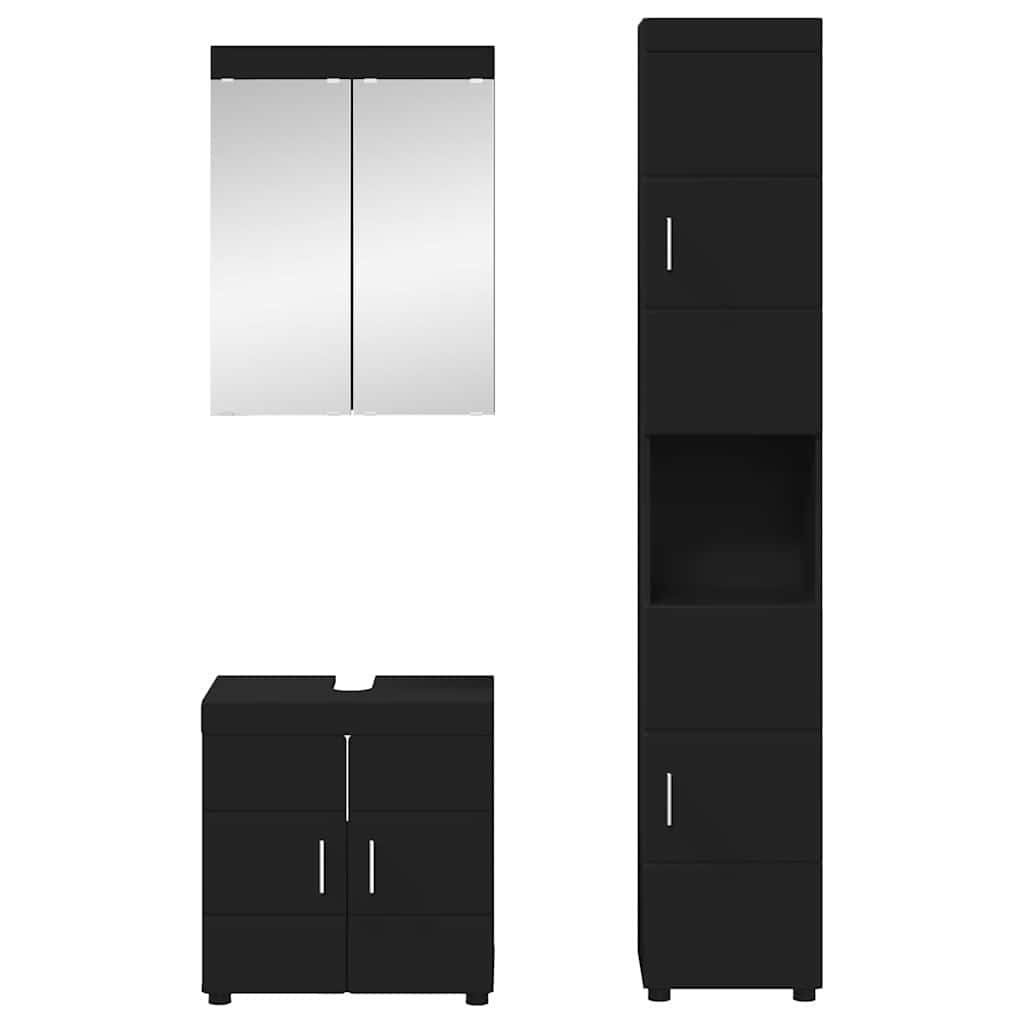 Ensemble de mobilier de salle de bain TULUM 3 pc Noir - XIOS