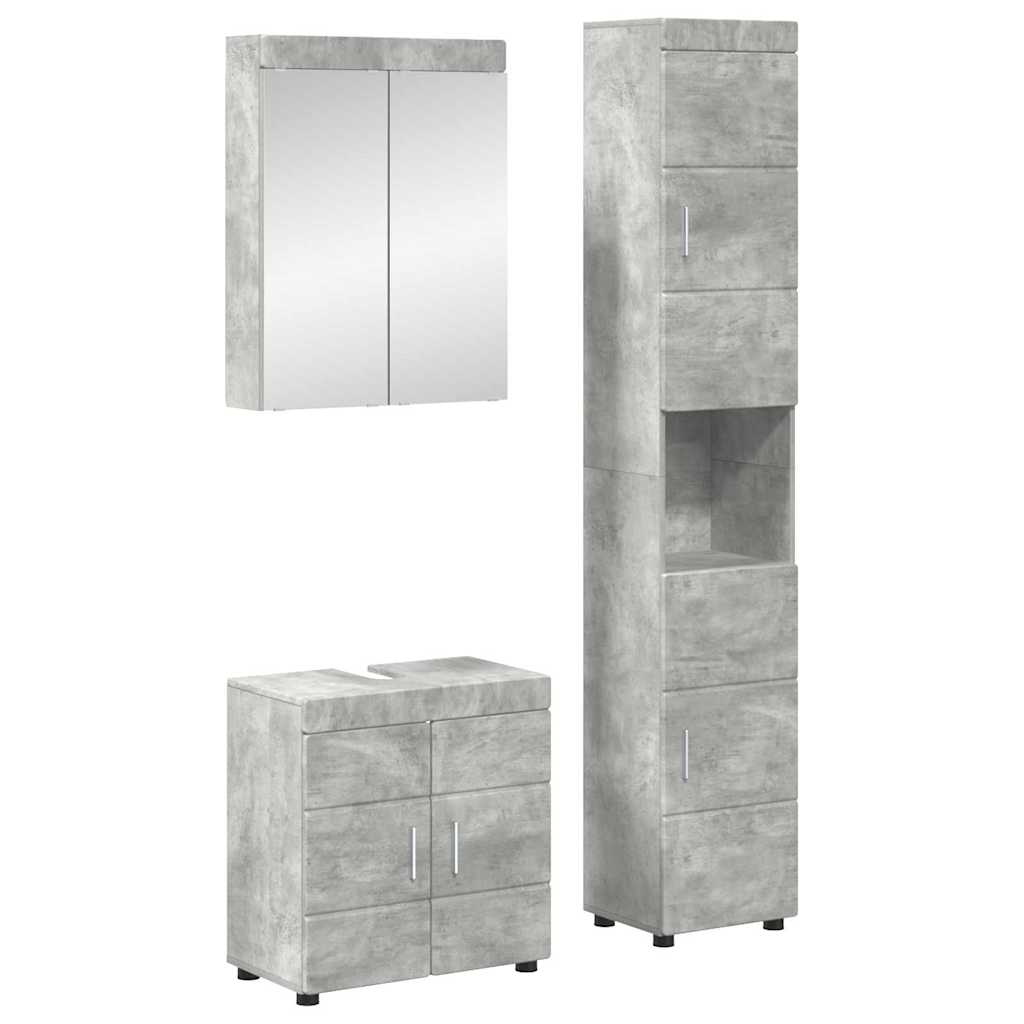 Ensemble de mobilier de salle de bain TULUM 3 pc Gris béton - XIOS