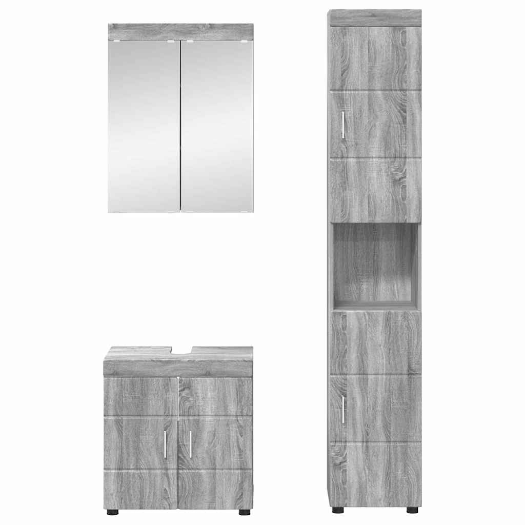 Ensemble de mobilier de salle de bain TULUM 3 pc Gris Sonoma - XIOS