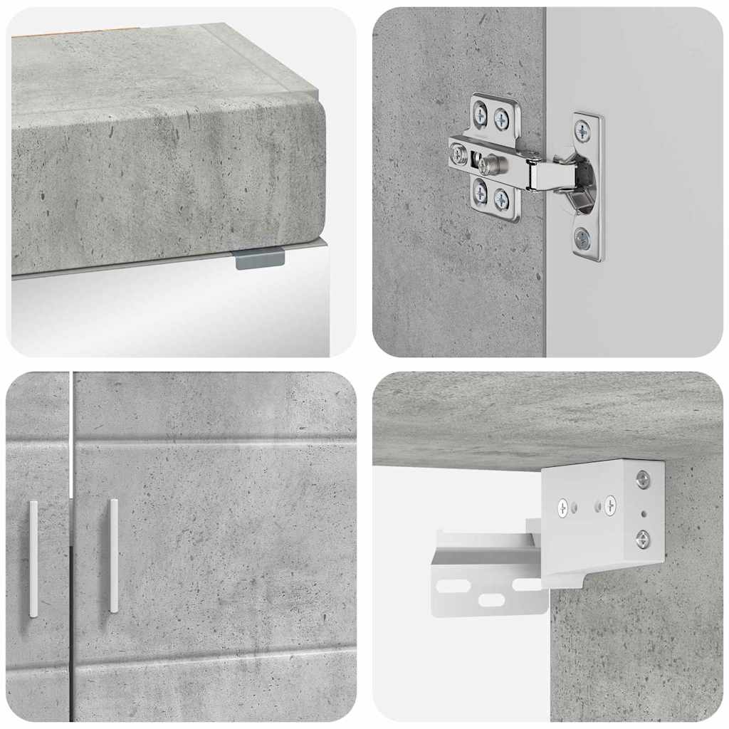 Ensemble de mobilier de salle de bain TULUM 4 pc Gris béton - XIOS