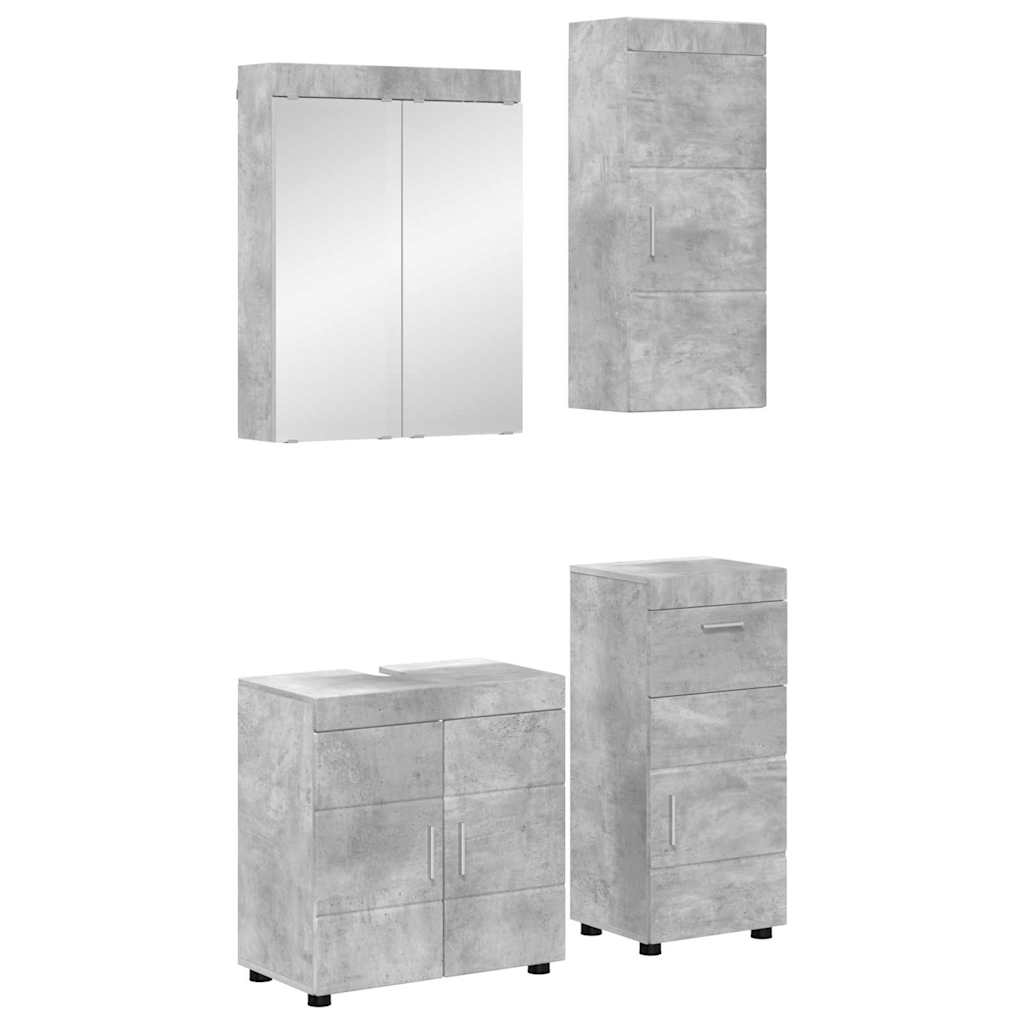 Ensemble de mobilier de salle de bain TULUM 4 pc Gris béton - XIOS