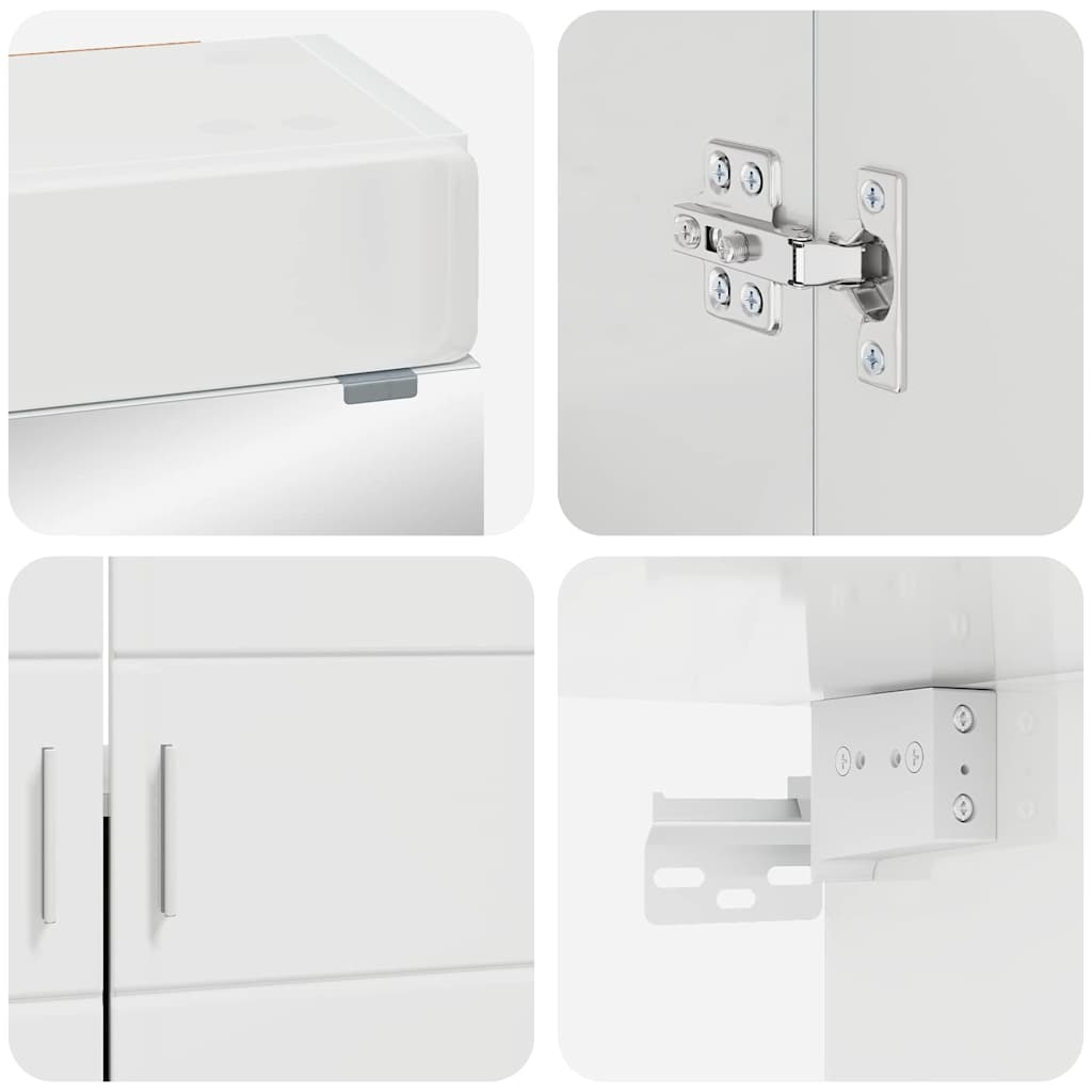 Ensemble de mobilier de salle de bain TULUM 4 pc Blanc brillant - XIOS