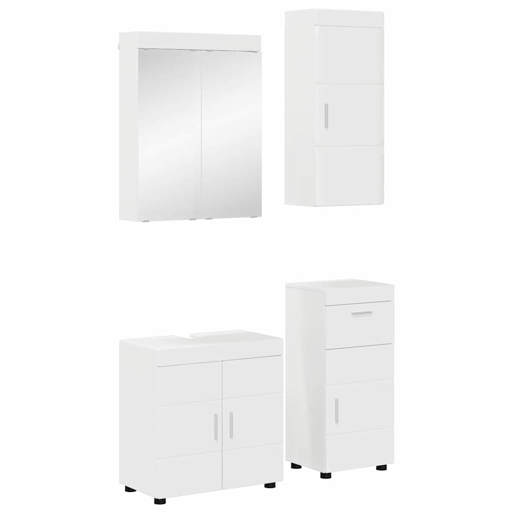 Ensemble de mobilier de salle de bain TULUM 4 pc Blanc brillant - XIOS
