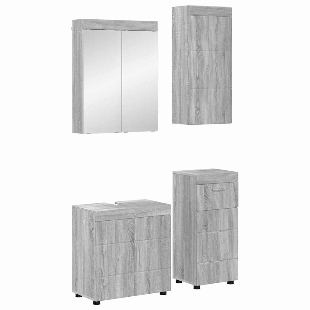 Ensemble de mobilier de salle de bain TULUM 4 pc Gris Sonoma - XIOS