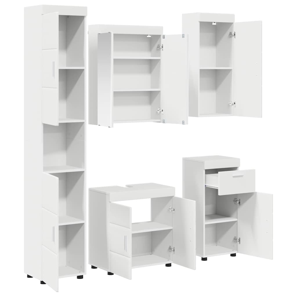 Ensemble de mobilier de salle de bain TULUM 5 pièces Blanc - XIOS