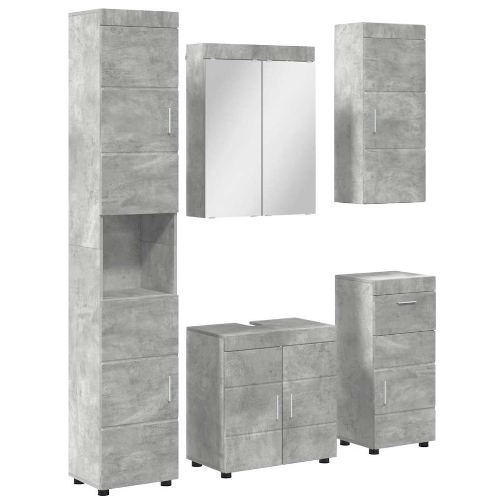 Ensemble de mobilier de salle de bain TULUM 5 pc Gris béton - XIOS