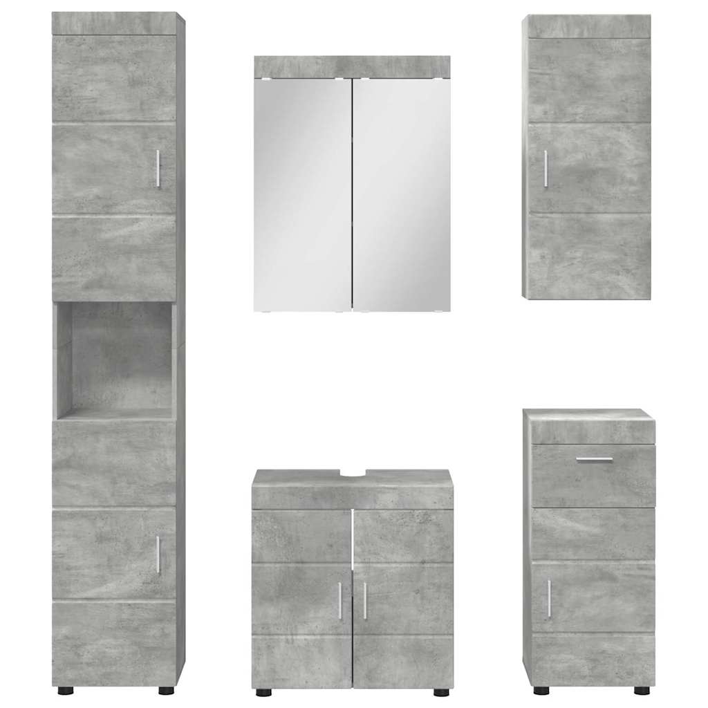 Ensemble de mobilier de salle de bain TULUM 5 pc Gris béton - XIOS