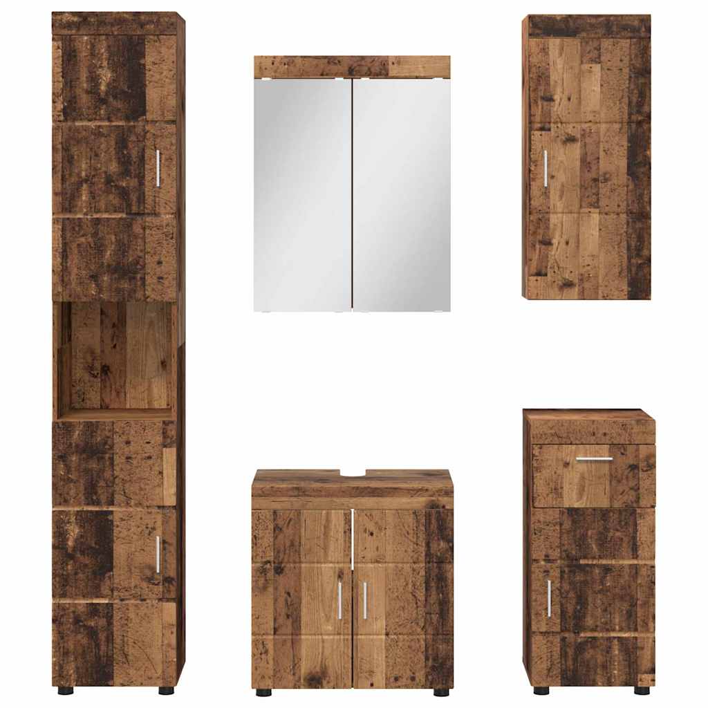 Ensemble de mobilier de salle de bain TULUM 5 pc Bois ancien - XIOS