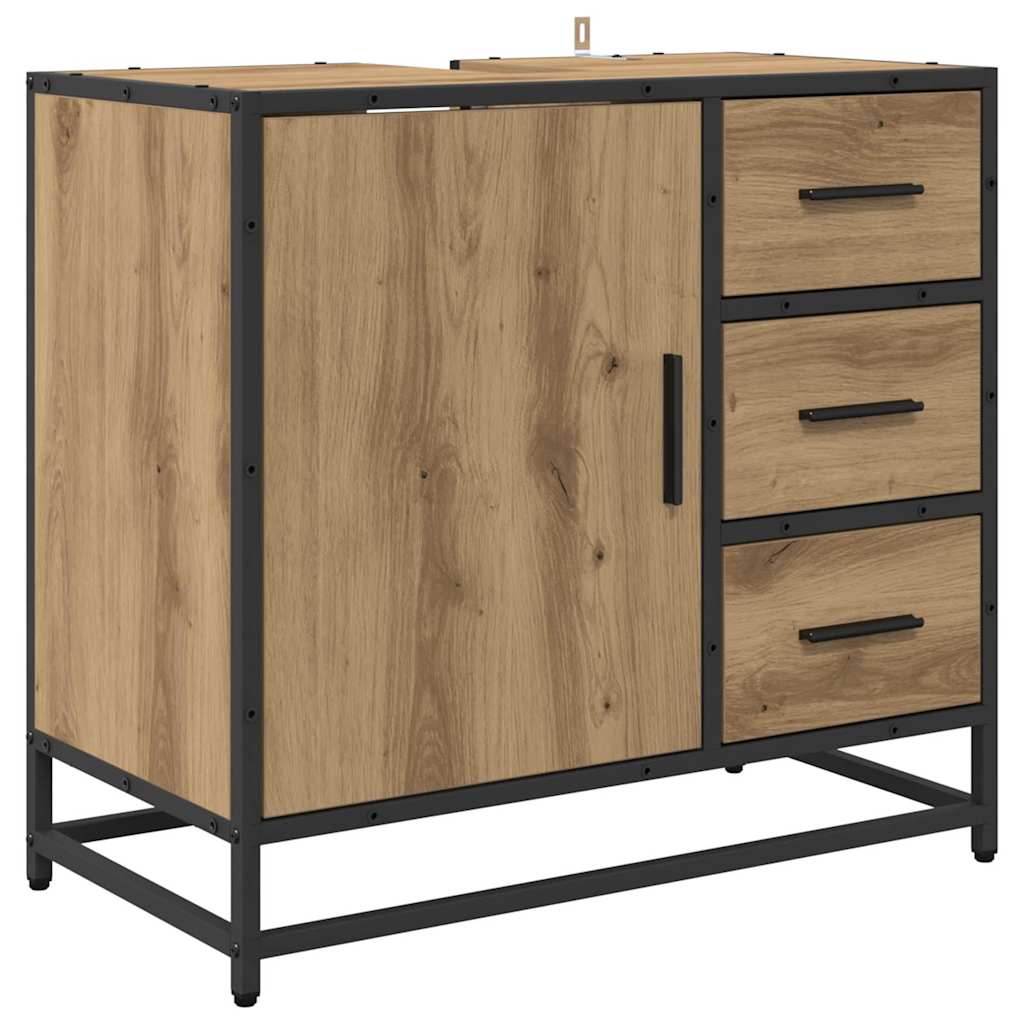 Ensemble de mobilier de salle de bain 4 pièces Chêne artisanal