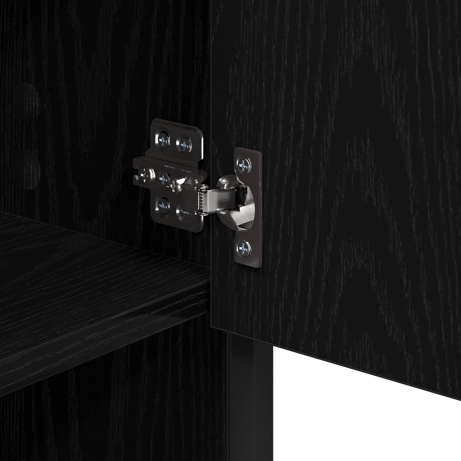 Ensemble de mobilier de salle de bain 3 pc Chêne noir