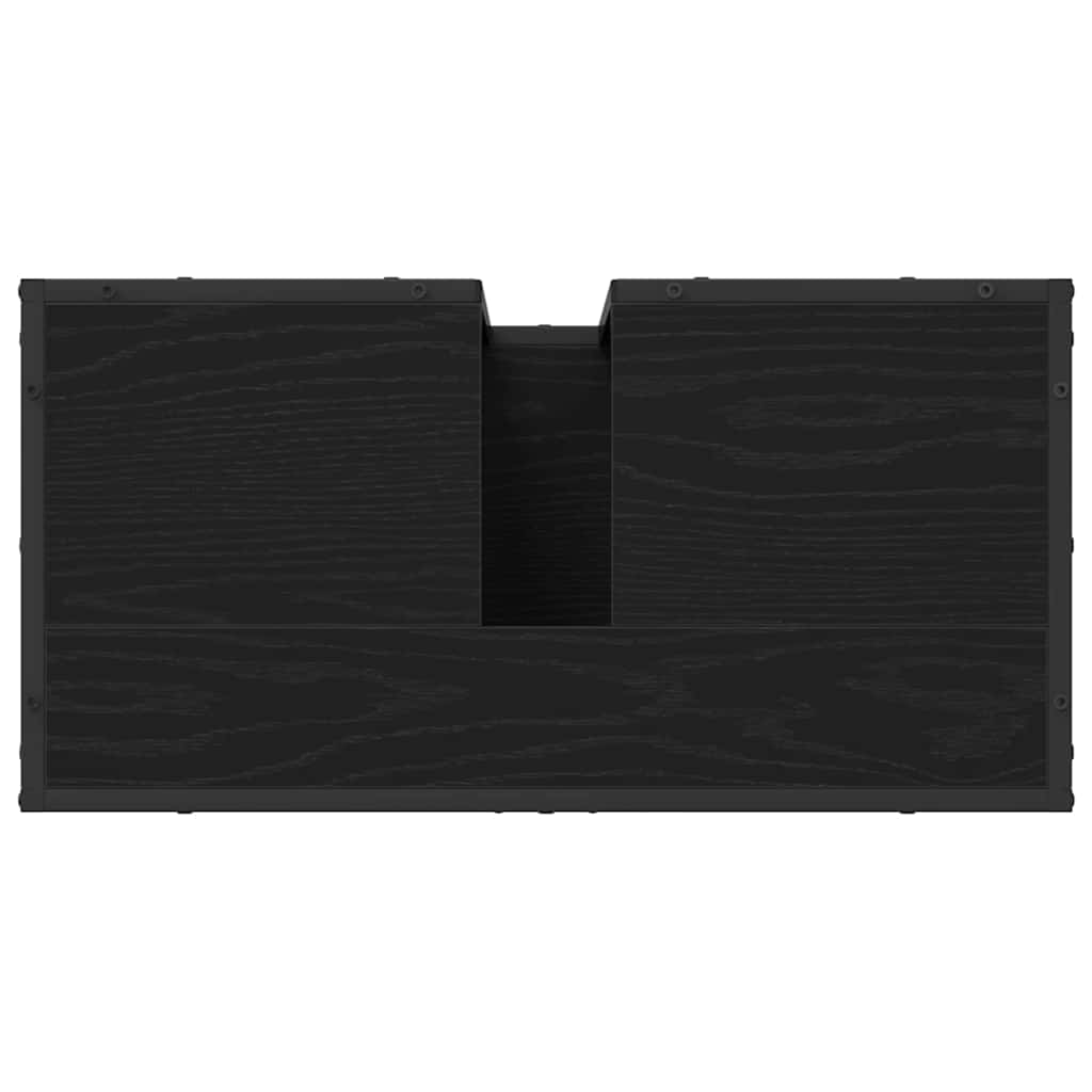 Ensemble de mobilier de salle de bain 4 pièces Chêne noir
