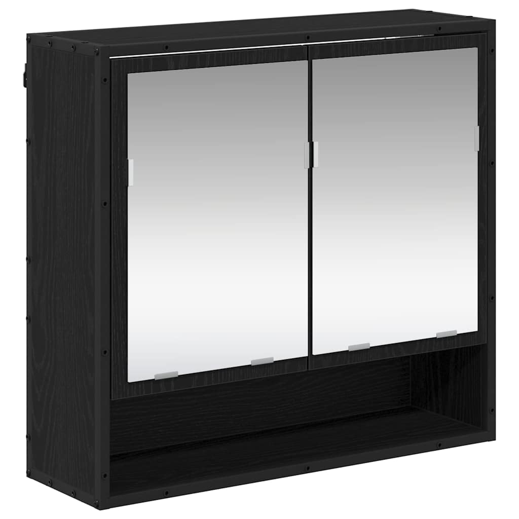 Ensemble de mobilier de salle de bain 4 pièces Chêne noir