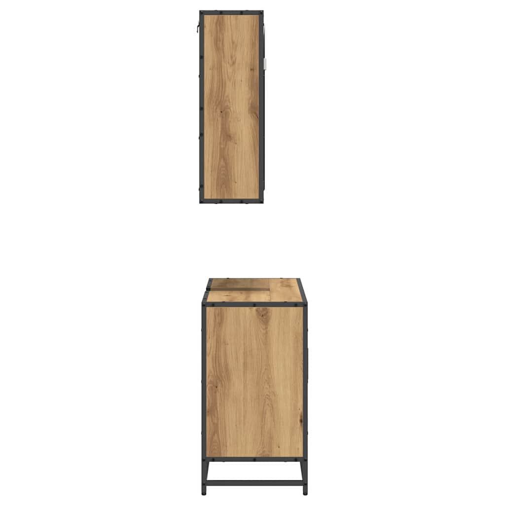 Ensemble de mobilier de salle de bain 2 pc Chêne artisanal