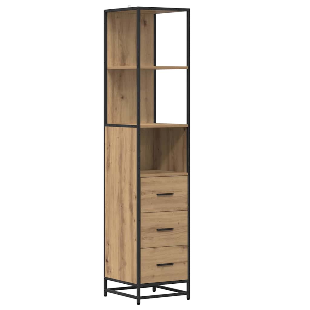 Ensemble de mobilier de salle de bain 3 pc Chêne artisanal
