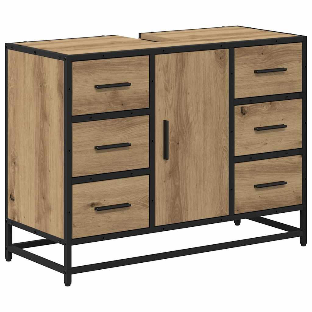 Ensemble de mobilier de salle de bain 2 pc Chêne artisanal