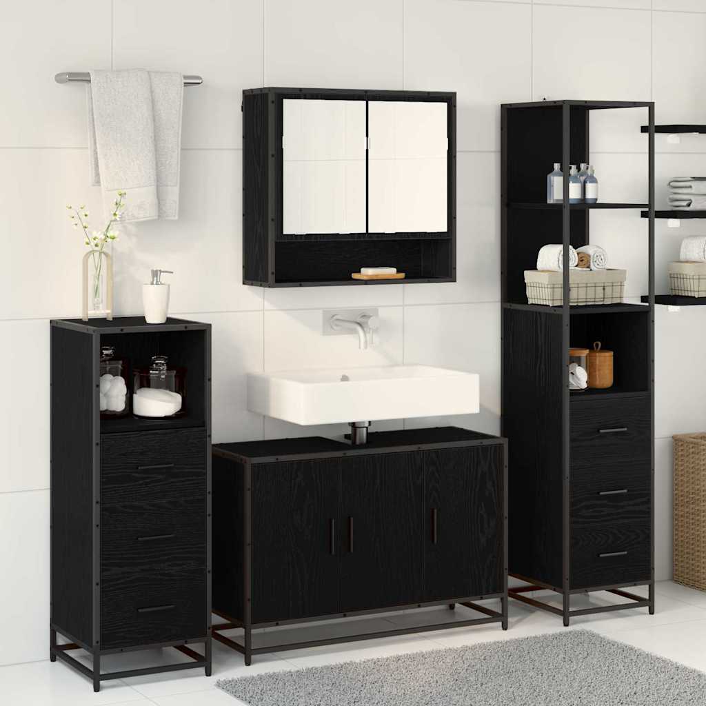 Ensemble de mobilier de salle de bain 3 pc Bois Ancien