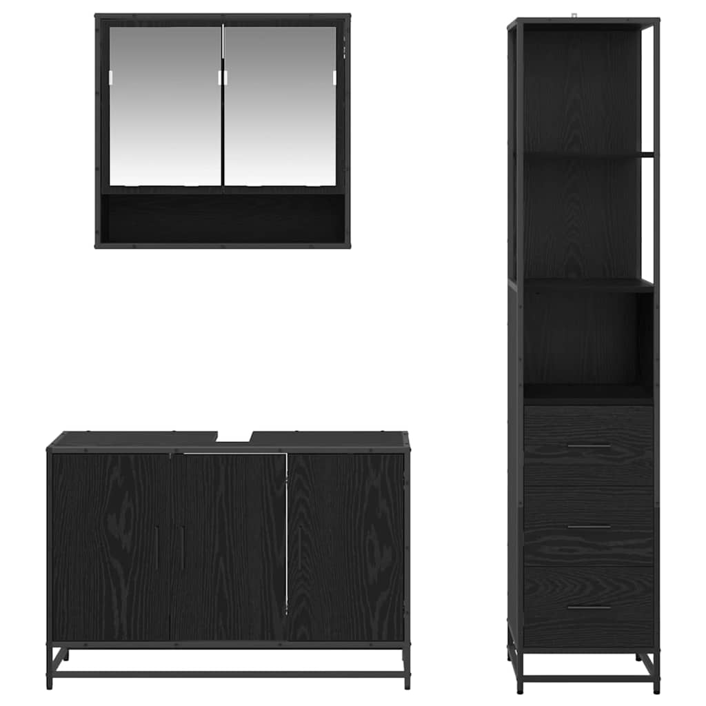 Ensemble de mobilier de salle de bain 3 pc Bois Ancien