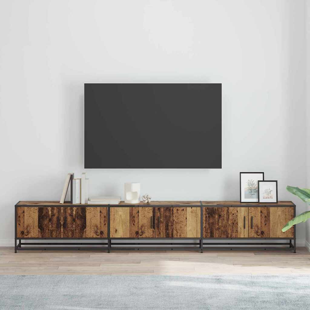 Unites TV 2 pcs Bois Ancien 240 x 35 x 41 cm Bois d'ingénierie - XIOS