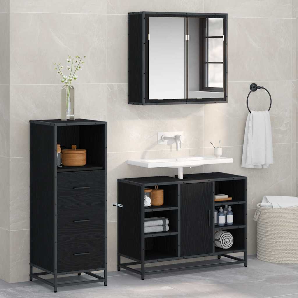 Ensemble de mobilier de salle de bain 3 pc Bois Ancien