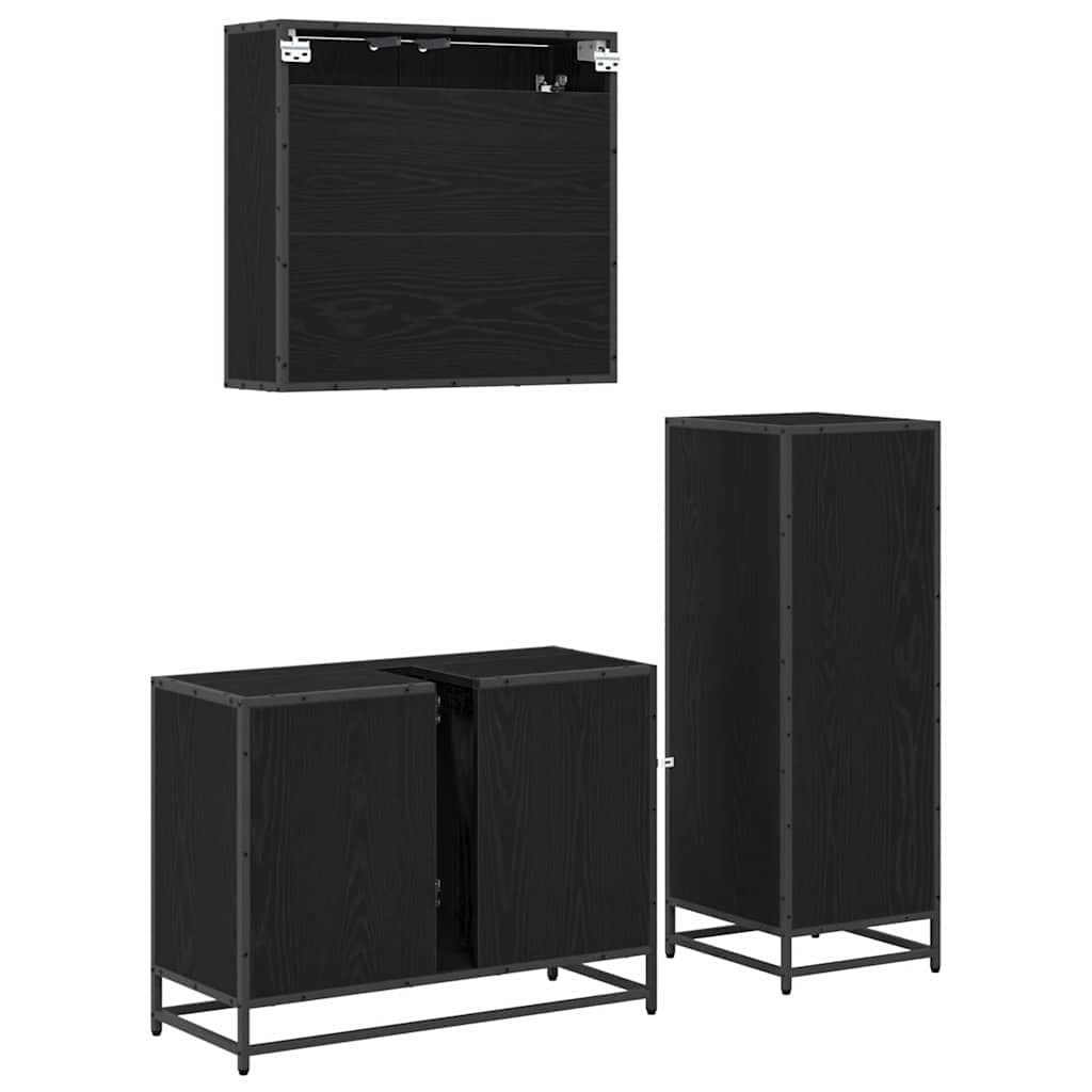 Ensemble de mobilier de salle de bain 3 pc Bois Ancien