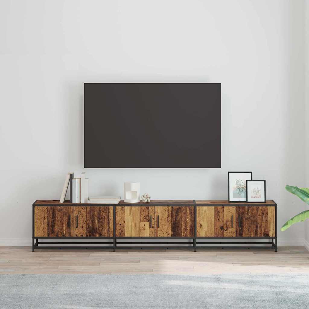 Unites TV 2 pcs Bois Ancien 210 x 35 x 41 cm Bois d'ingénierie - XIOS