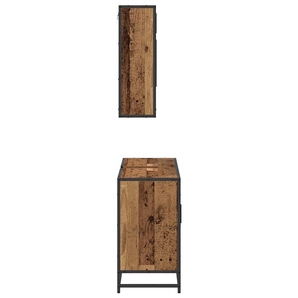 Ensemble de mobilier de salle de bain 2 pièces Bois Ancien