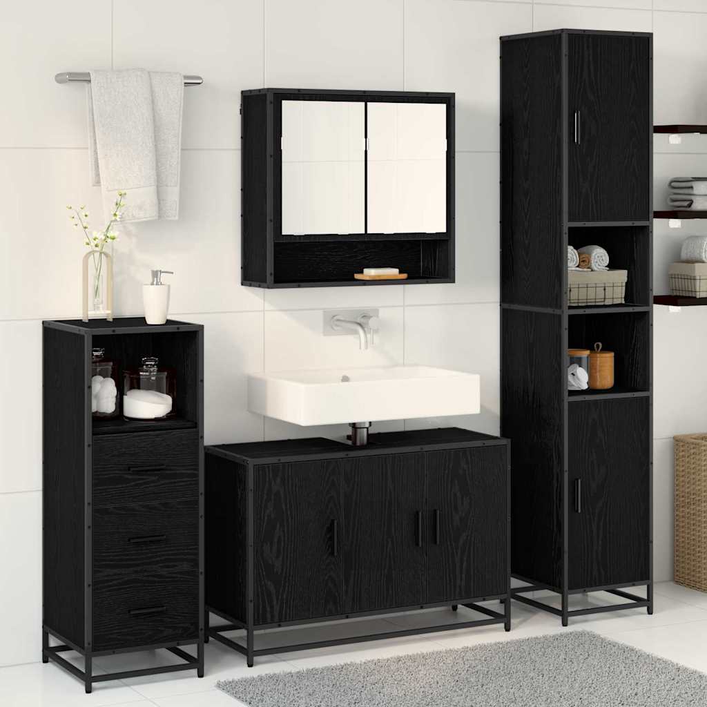 Ensemble de mobilier de salle de bain 3 pc Bois Ancien