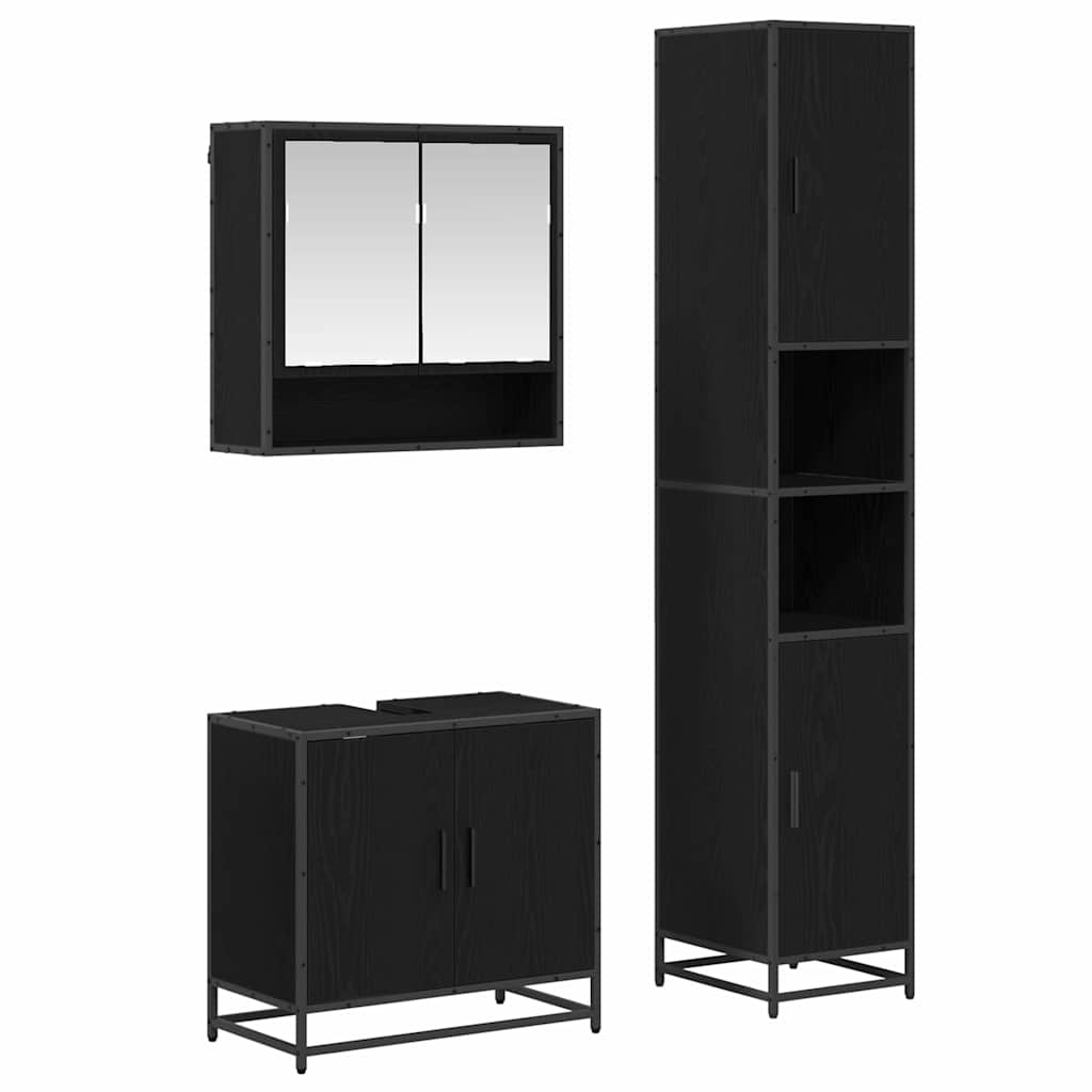 Ensemble de mobilier de salle de bain 3 pc Chêne artisanal