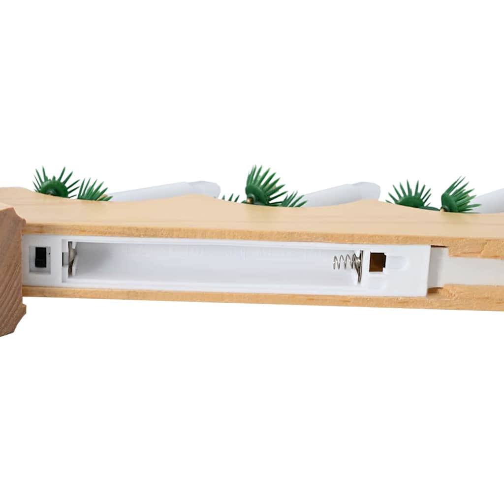 Pont de bougie de Noël 3 pcs Marron 39.5 x 5 x 29 cm Pin massif - XIOS