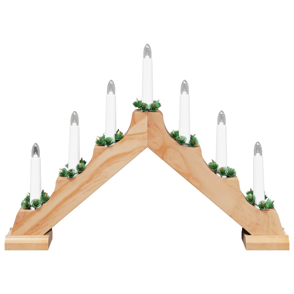 Pont de bougie de Noël 3 pcs Marron 39.5 x 5 x 29 cm Pin massif - XIOS