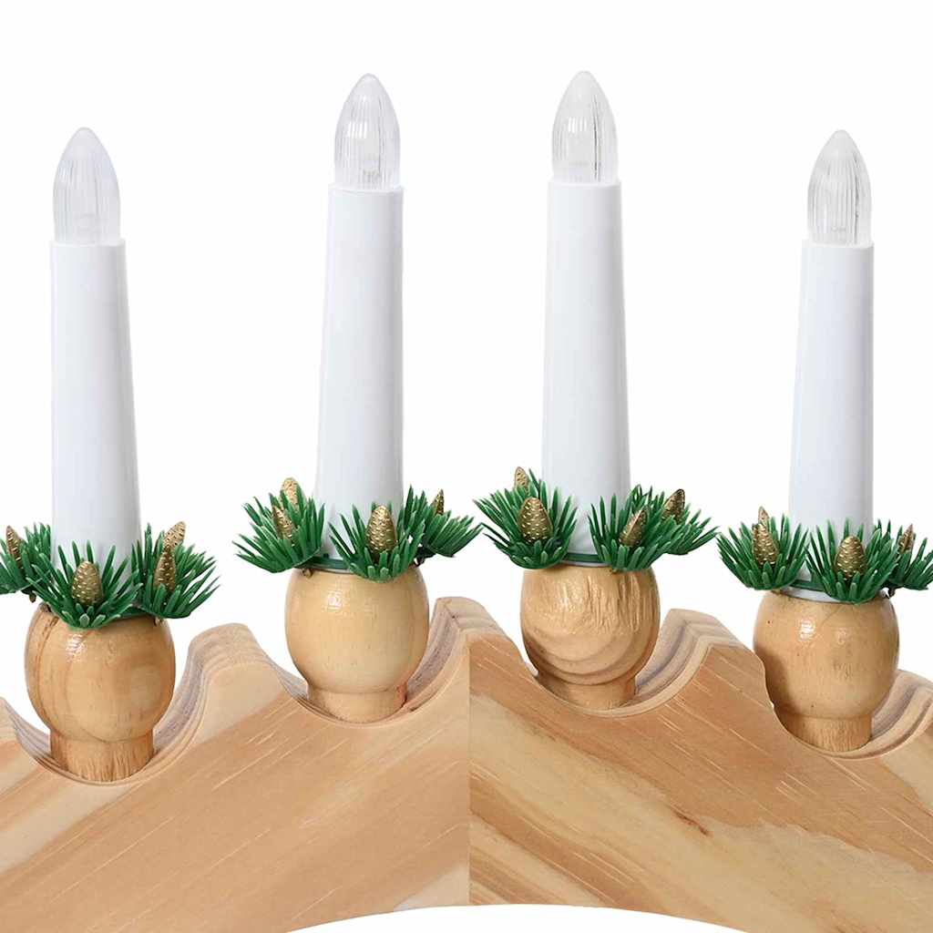 Arche de Bougies de Noël avec 10 Bougies LED Marron - XIOS
