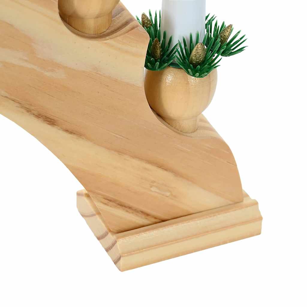 Arche de Bougies de Noël avec 10 Bougies LED Marron - XIOS