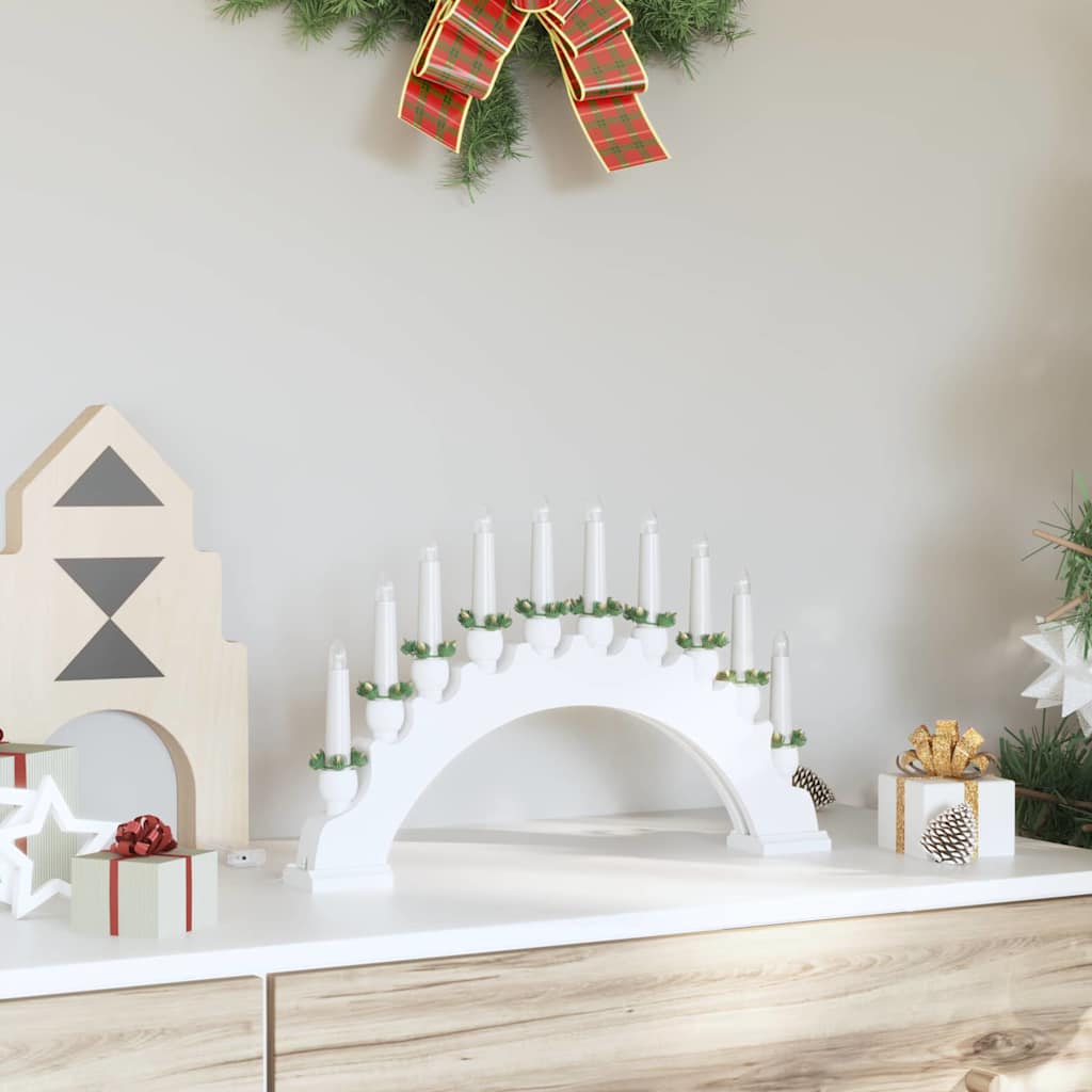 Arche de Bougies de Noël avec 10 Bougies LED Blanc - XIOS