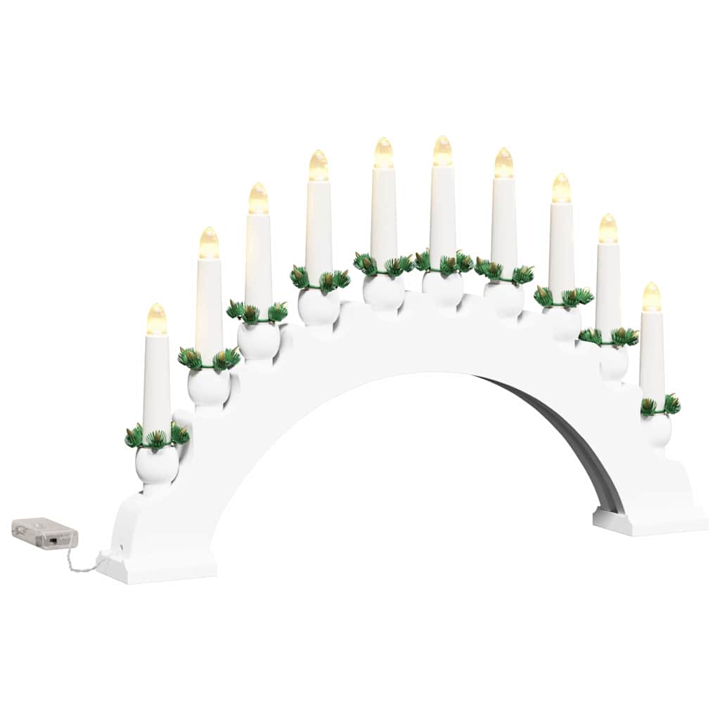 Arche de Bougies de Noël avec 10 Bougies LED Blanc - XIOS