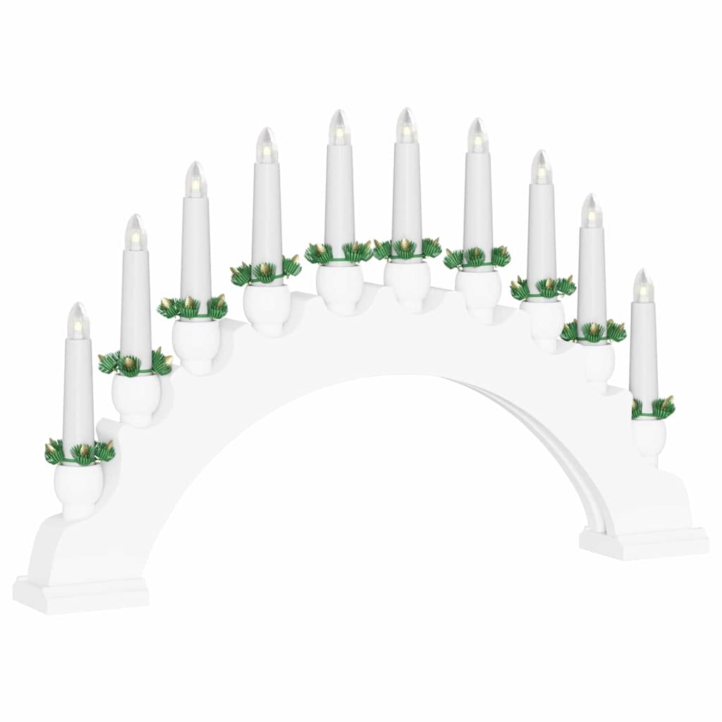 Arche de Bougies de Noël avec 10 Bougies LED Blanc - XIOS