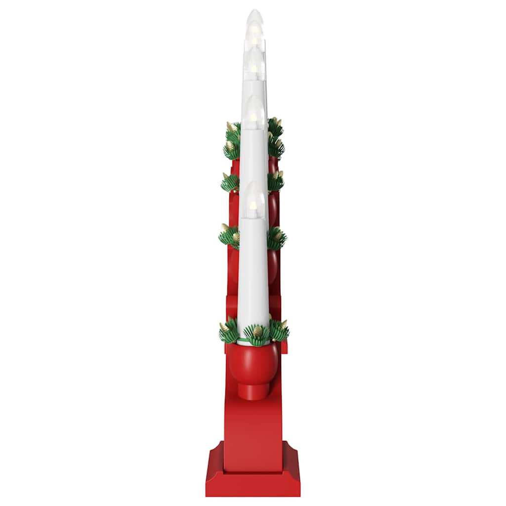 Arche de Bougies de Noël avec 10 Bougies LED 3 pcs Rouge - XIOS