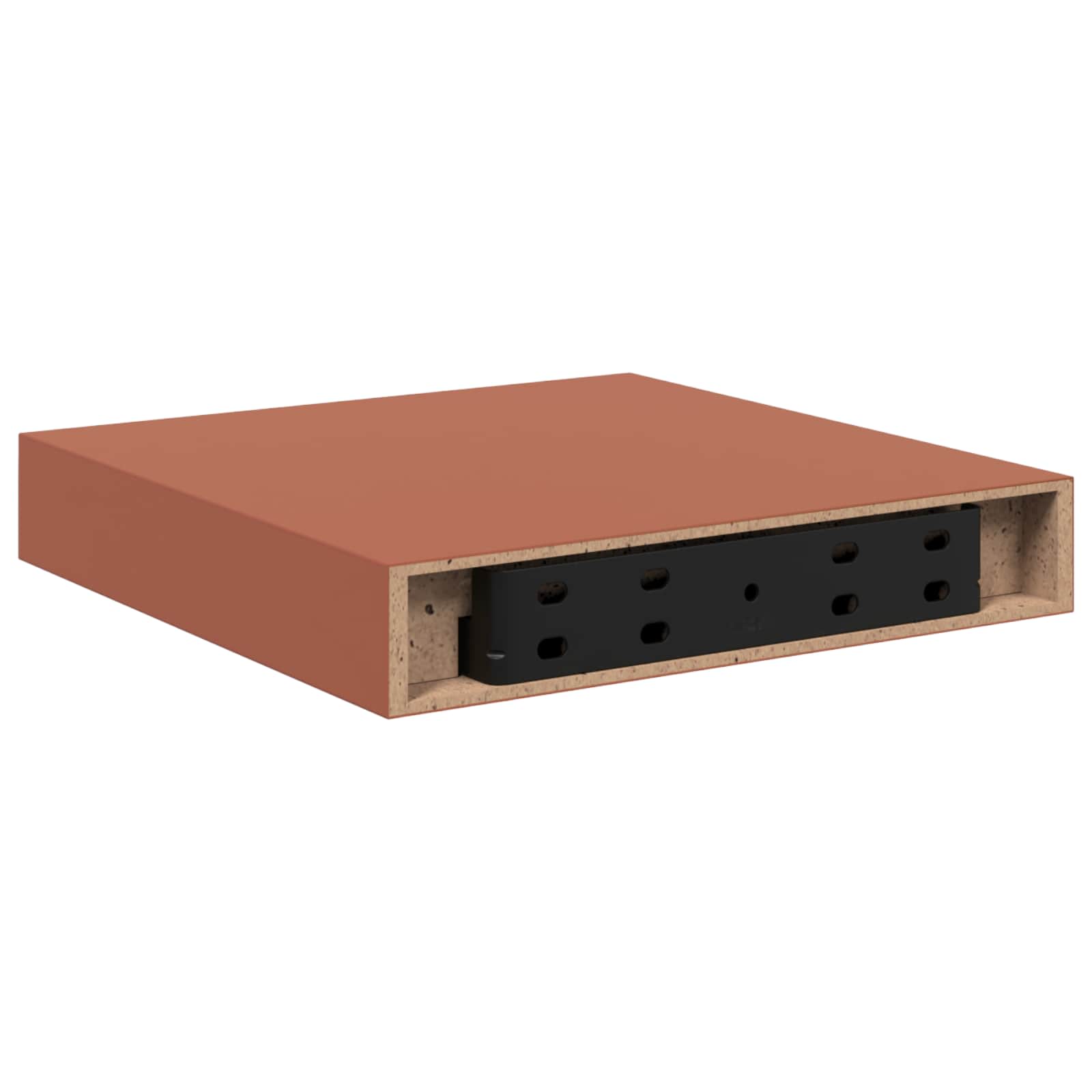 Étagère Murale 2 pcs Rouge 23 x 23,5 x 4 cm Bois d'ingénierie - XIOS