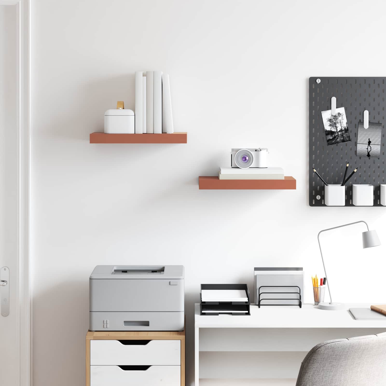 Étagère Murale 2 pcs Rouge 40 x 23,5 x 4 cm Bois d'ingénierie - XIOS