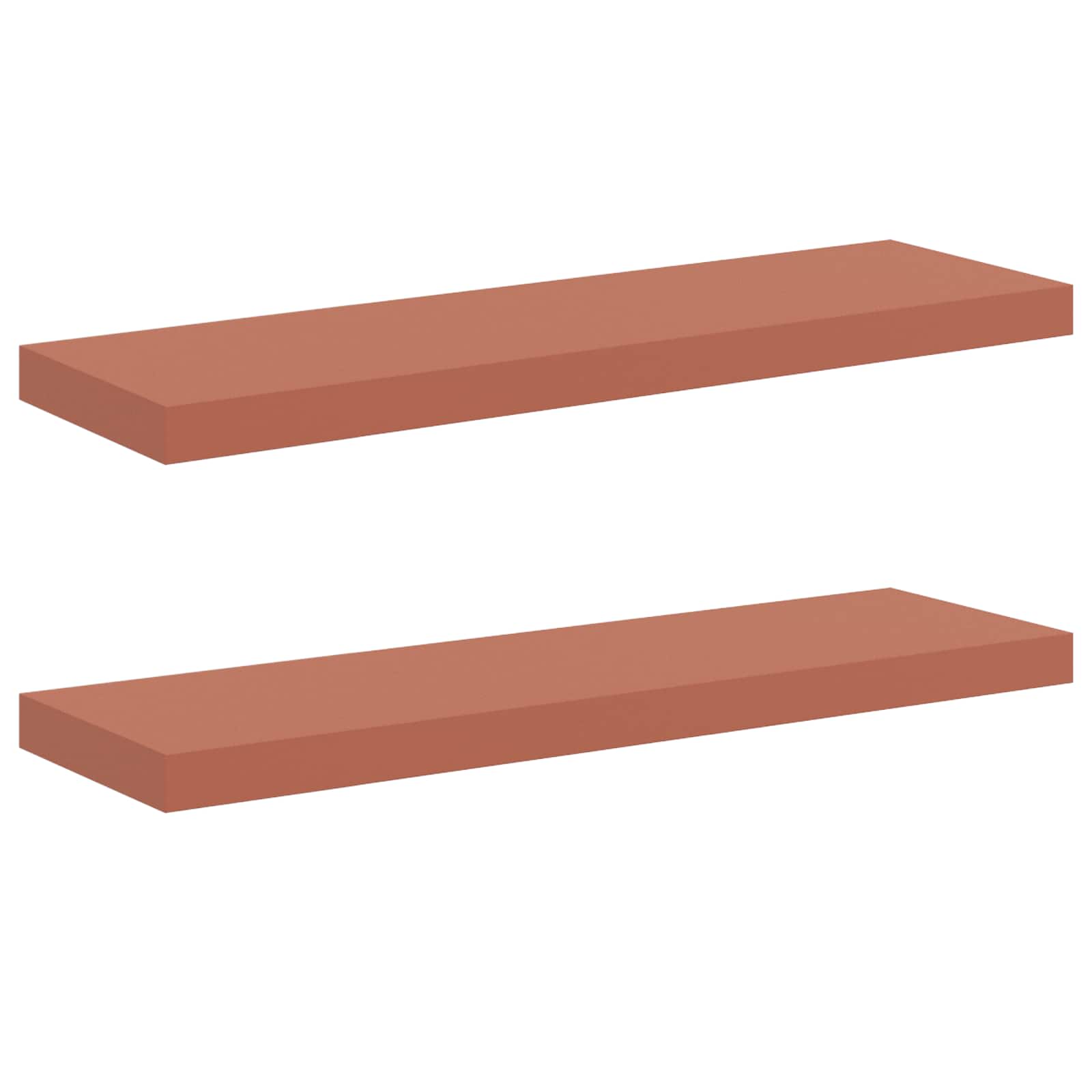 Étagère Murale 2 pcs Rouge 80 x 23,5 x 4 cm Bois d'ingénierie - XIOS