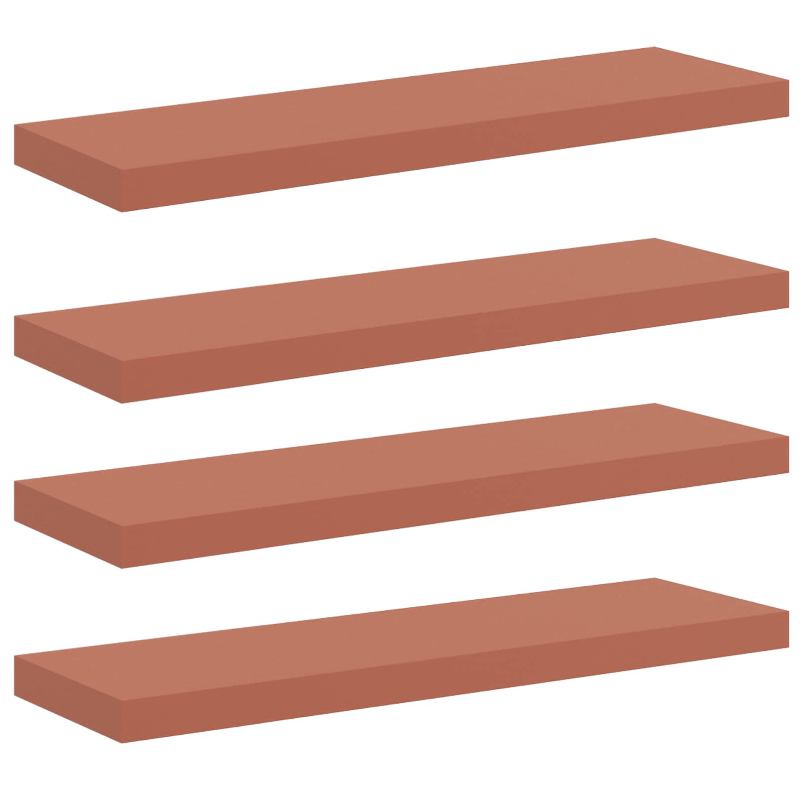 Étagère Murale 4 pcs Rouge 90 x 23,5 x 4 cm Bois d'ingénierie - XIOS