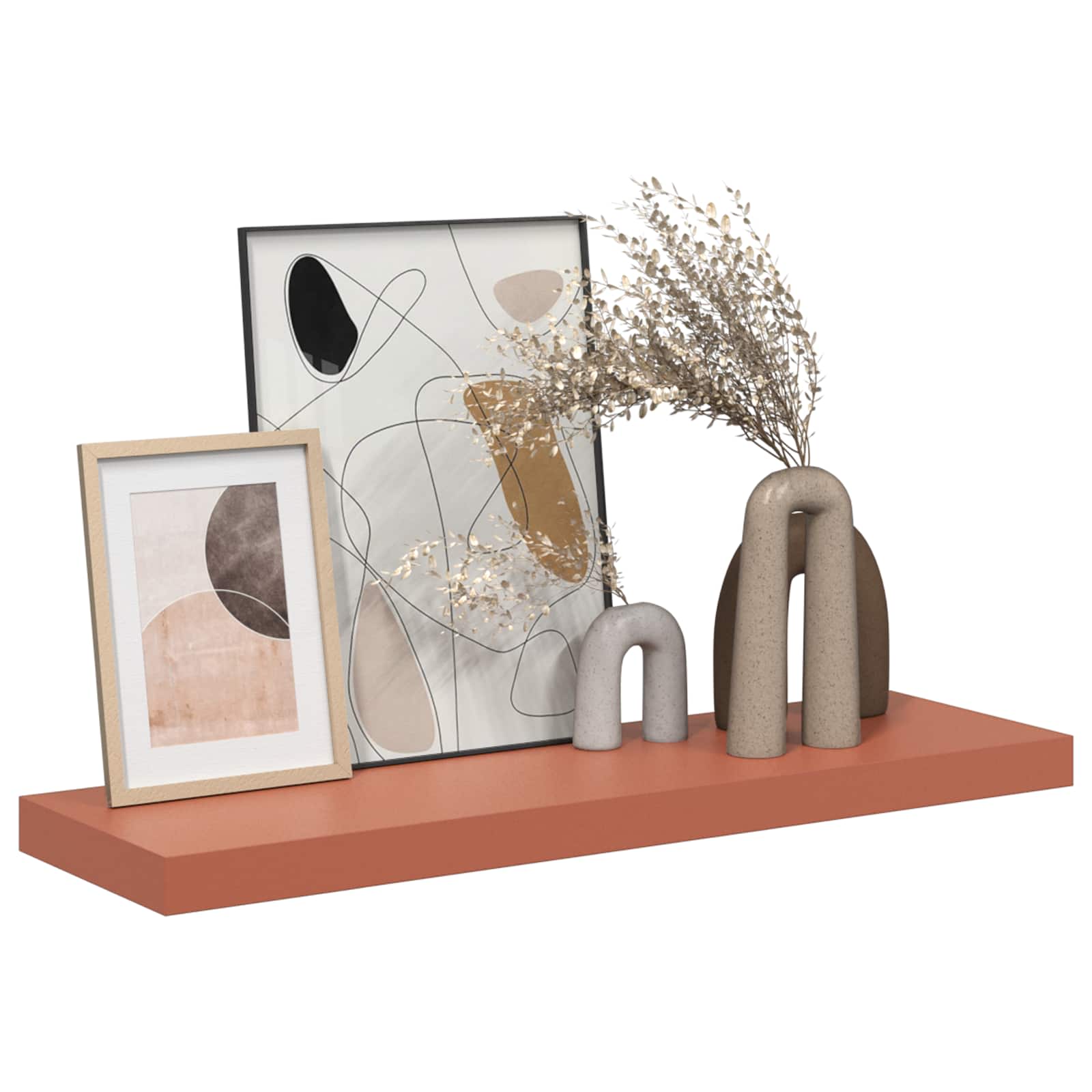 Étagère Murale 4 pcs Rouge 90 x 23,5 x 4 cm Bois d'ingénierie - XIOS