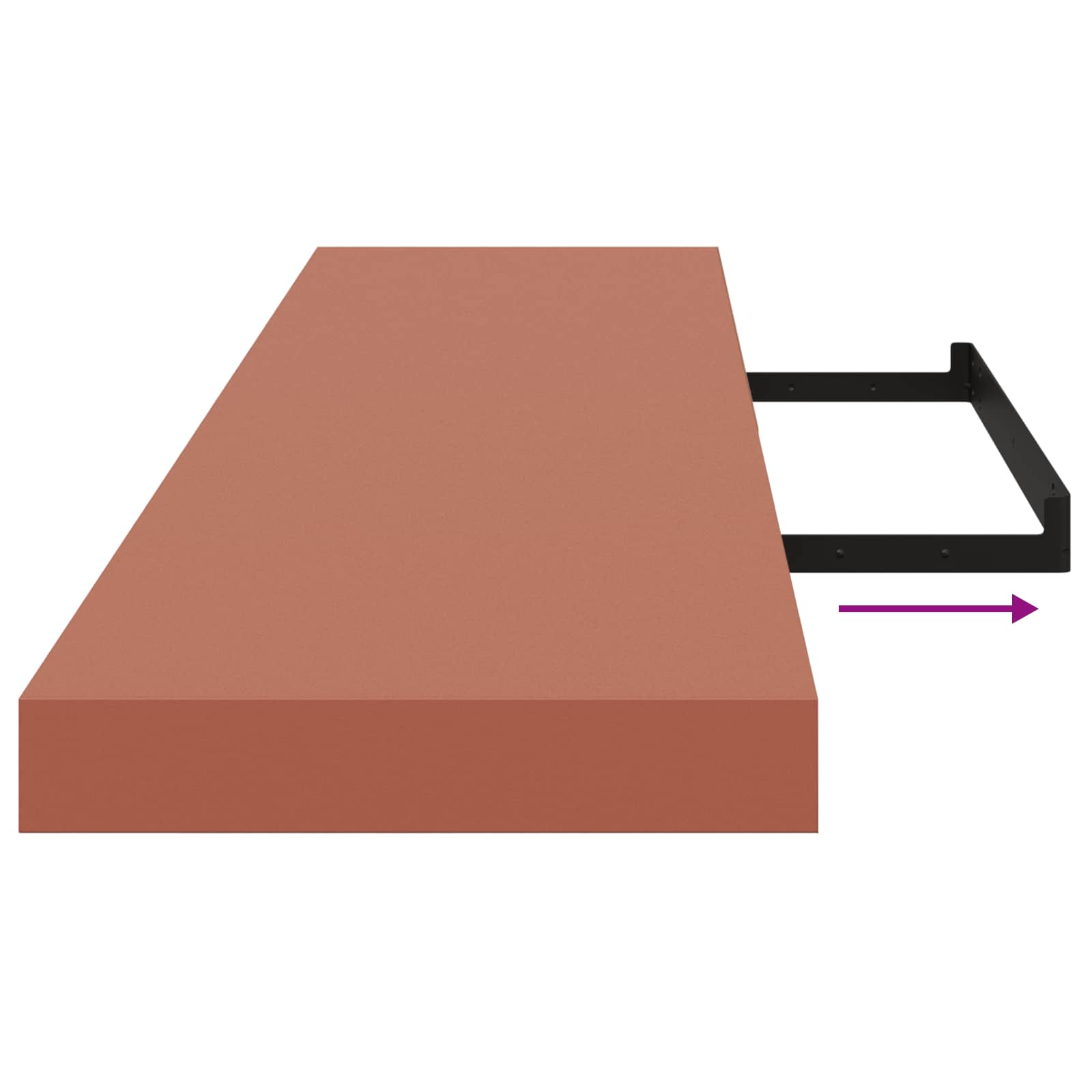 Étagère Murale Rouge 120 x 23,5 x 4 cm Bois d'ingénierie - XIOS