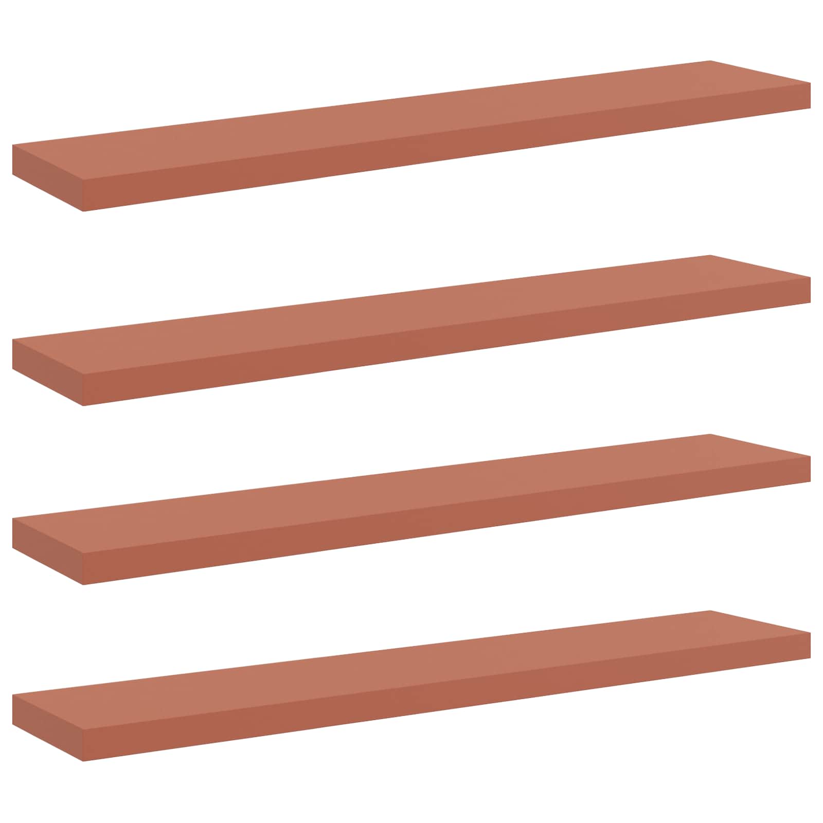 Étagère Murale 4 pcs Rouge 120 x 23,5 x 4 cm Bois d'ingénierie - XIOS